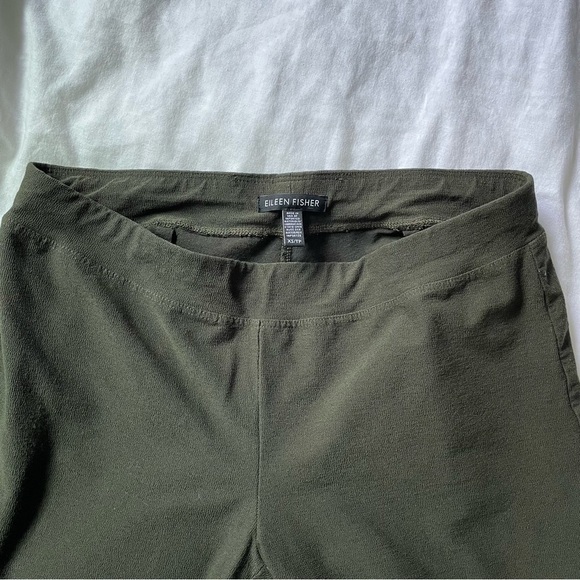 Eileen Fisher XS Olive crepe slim leg pants green - Picture 7 of 8